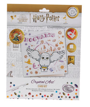 Load image into Gallery viewer, "HOGWARTS & HEDWIG" Harry Potter Crystal Art Card