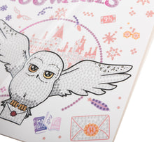 Load image into Gallery viewer, "HOGWARTS & HEDWIG" Harry Potter Crystal Art Card