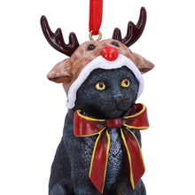 Load image into Gallery viewer, Reindeer Cat Hanging Ornament by Lisa Parker 9cm