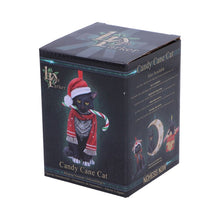 Load image into Gallery viewer, Candy Cane Cat Hanging Ornament by Lisa Parker 9cm