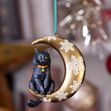 Load image into Gallery viewer, Moon Cat Hanging Ornament by Lisa Parker 9cm
