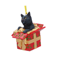 Load image into Gallery viewer, Present Cat Hanging Ornament by Lisa Parker 9cm