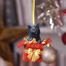 Load image into Gallery viewer, Present Cat Hanging Ornament by Lisa Parker 9cm