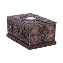 Load image into Gallery viewer, Dragons of the Sabbats Tarot Box Bronze 14.5cm