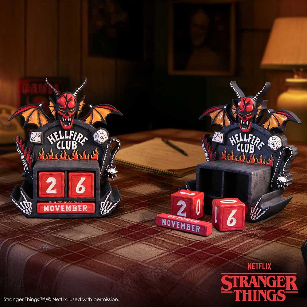 Stranger Things Hellfire Club Perpetual Calendar 19cm