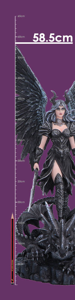 Large fantasy angel statue showing full design and size detail