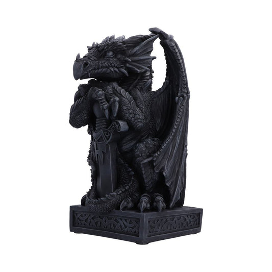 Ironblade Sentinel dragon figurine showing detailed wings and tail wrapped around sword