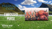Load and play video in Gallery viewer, Highland Cow Embossed Purse 10cm