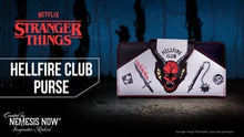 Load and play video in Gallery viewer, Stranger Things Hellfire Club Embossed Purse 10.5cm