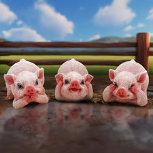 Load image into Gallery viewer, Three Wise Playful Pigs 5.2cm