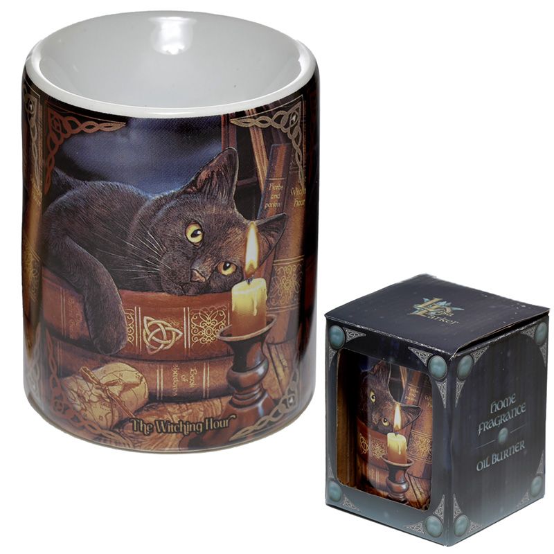 Lisa Parker Ceramic Withching Hour Cat Oil Burner