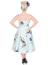 Load image into Gallery viewer, Hearts & Roses Vintage Blue Daisy Dress