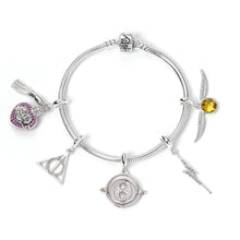 Load image into Gallery viewer, Harry Potter Sterling Silver Slider Charm Bracelet 19cm Medium
