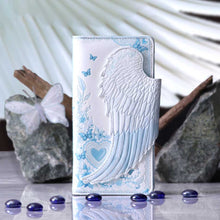 Load image into Gallery viewer, White Angel Wings Embossed Purse 18.5cm