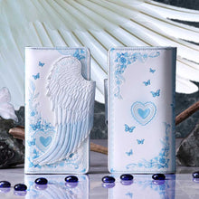 Load image into Gallery viewer, White Angel Wings Embossed Purse 18.5cm