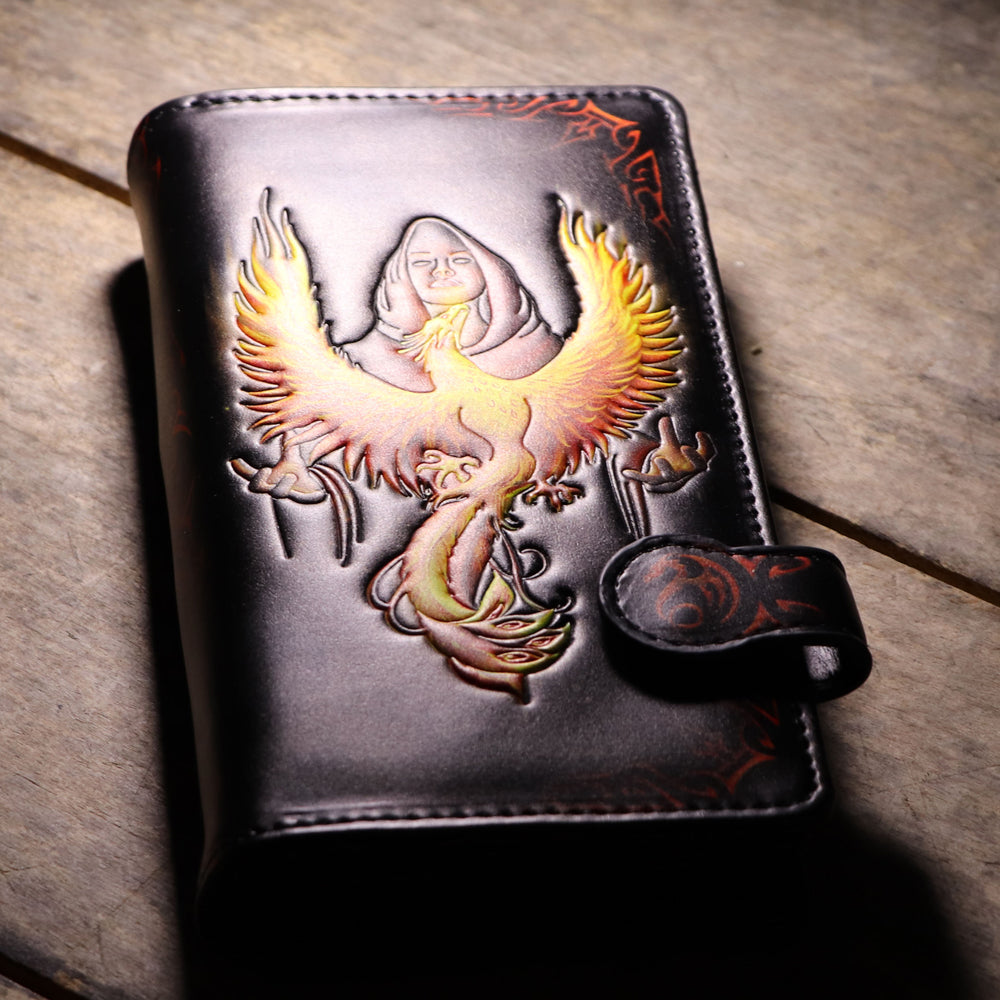 Phoenix Rising Embossed Purse by Anne Stokes 18.5cm