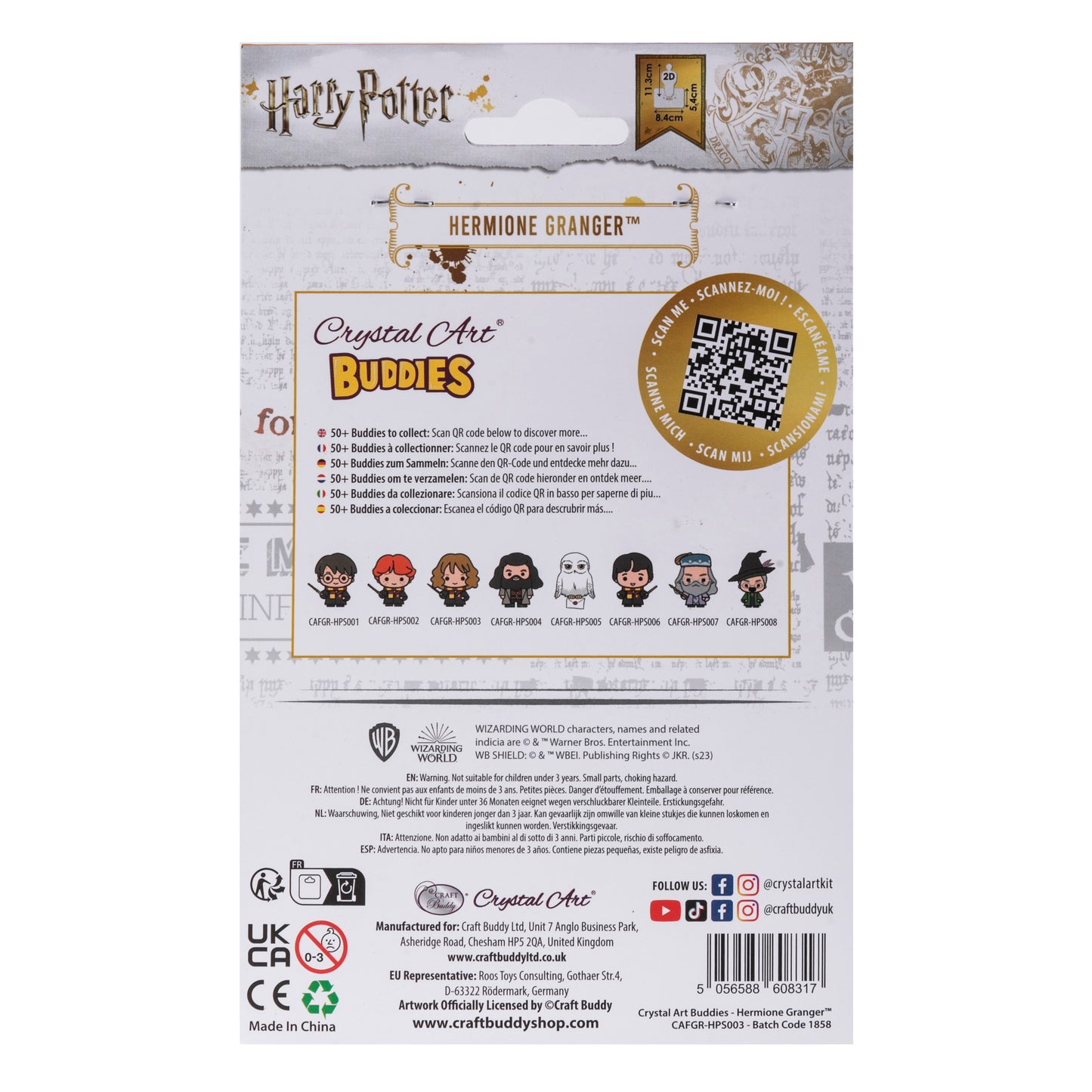 "HERMIONE GRANGER" Crystal Art Buddies Harry Potter