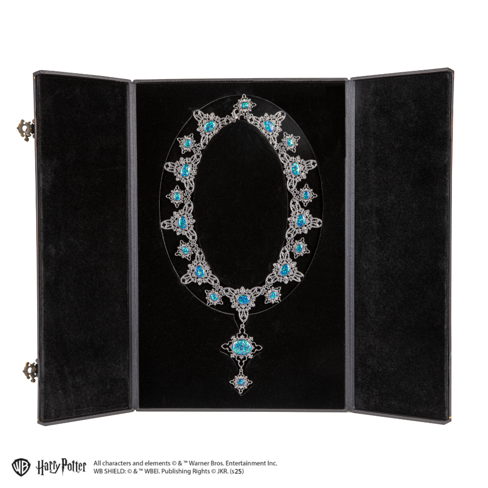 Cursed opal necklace showing full display presentation