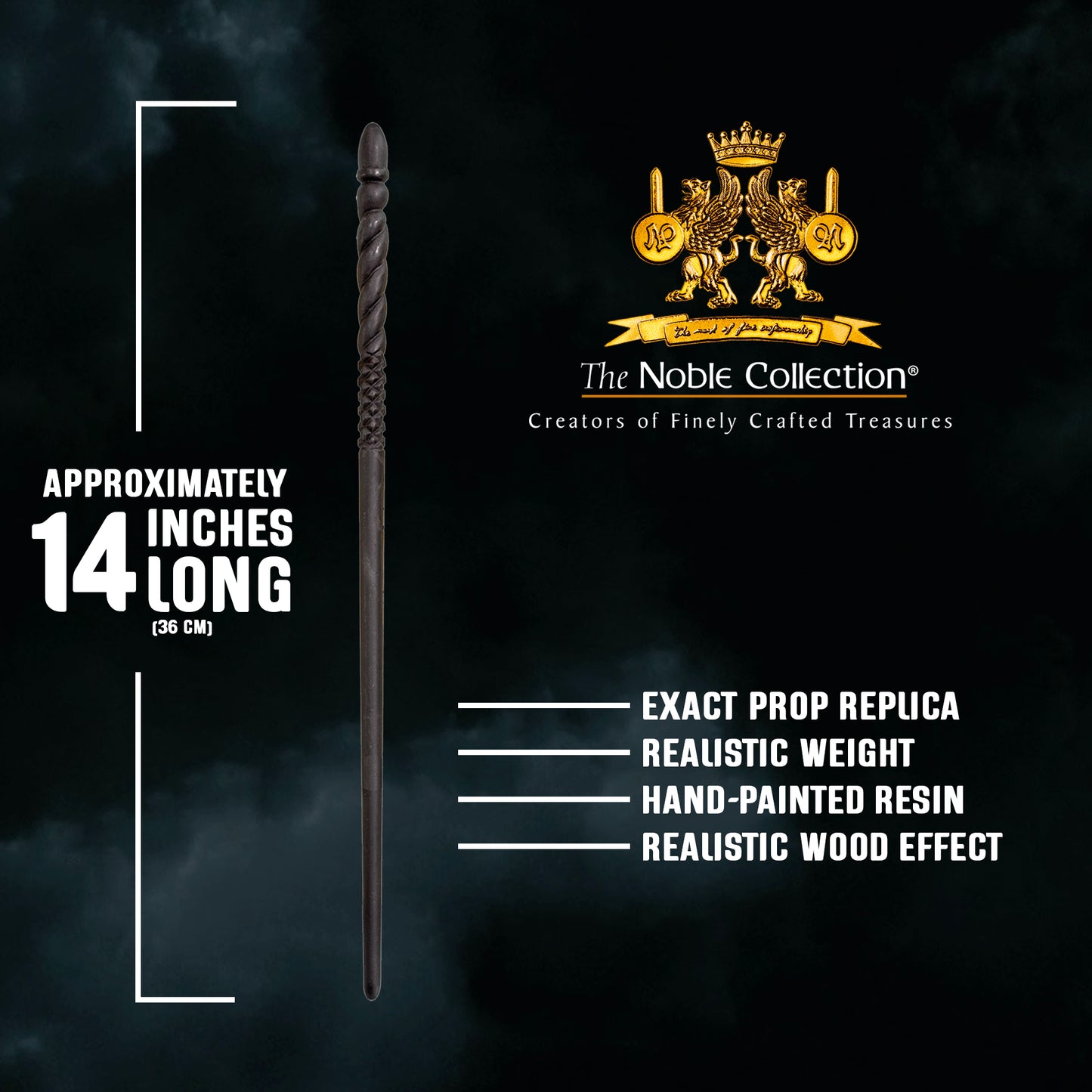 Ginny Weasley wand showing size and detail