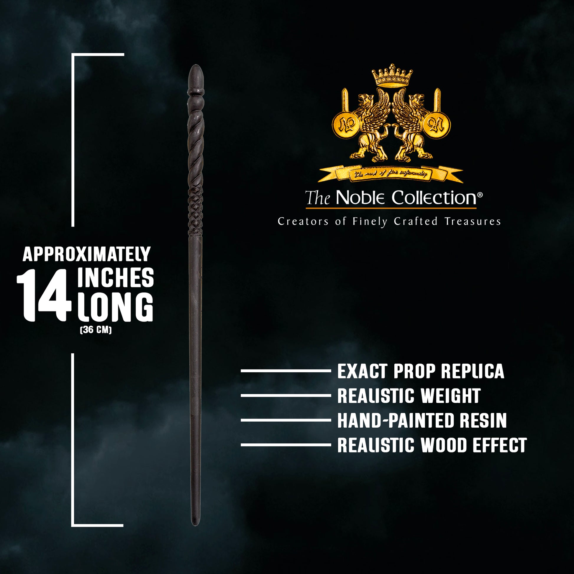 Ginny Weasley wand showing size and detail