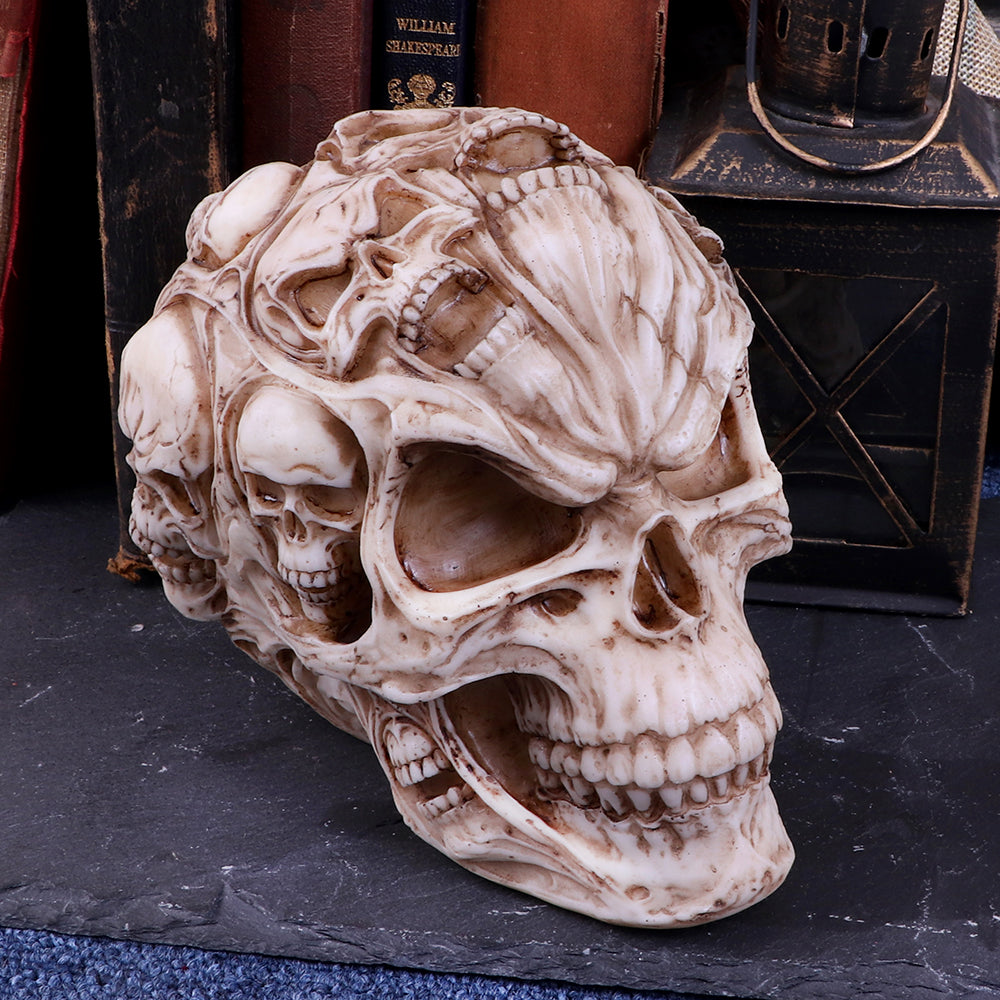 Skull of Skulls 18cm sculpture dark fantasy collectible displayed as gothic décor