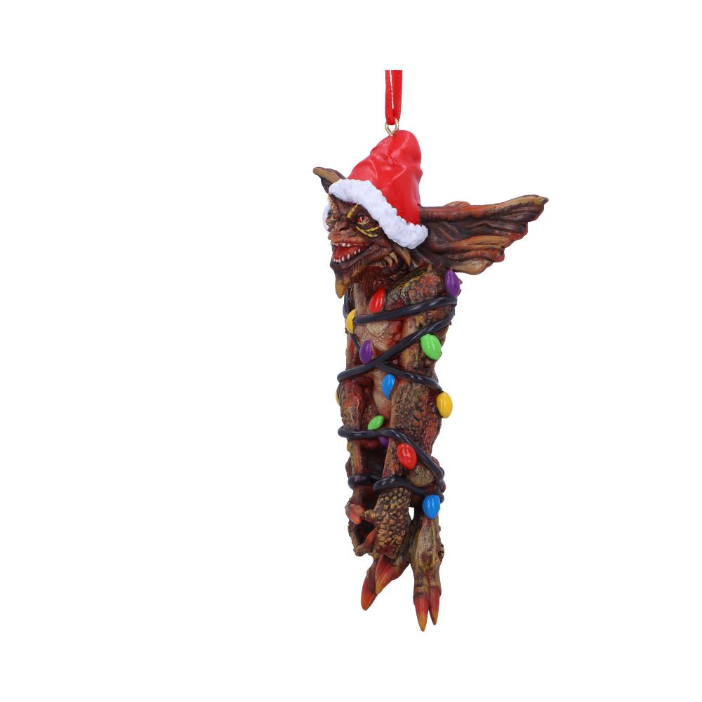 Side view of hand painted Gremlins Mohawk collectible ornament