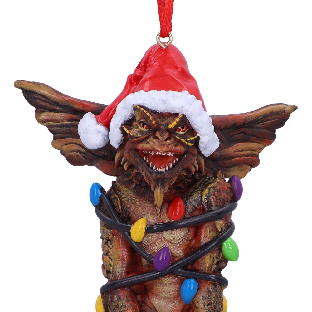 Gremlins festive hanging ornament with Santa hat