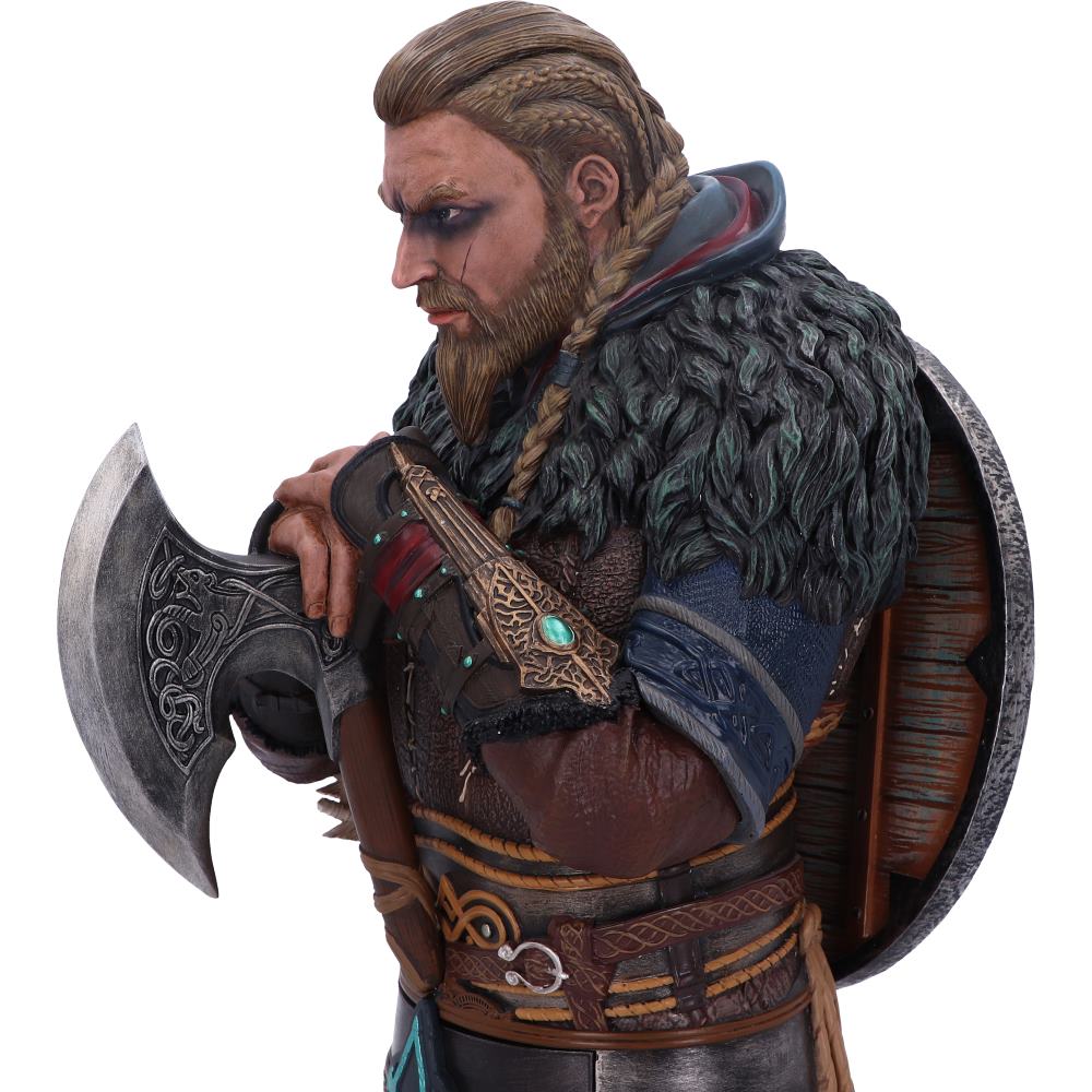 Close-up of Eivor Viking armour detailing