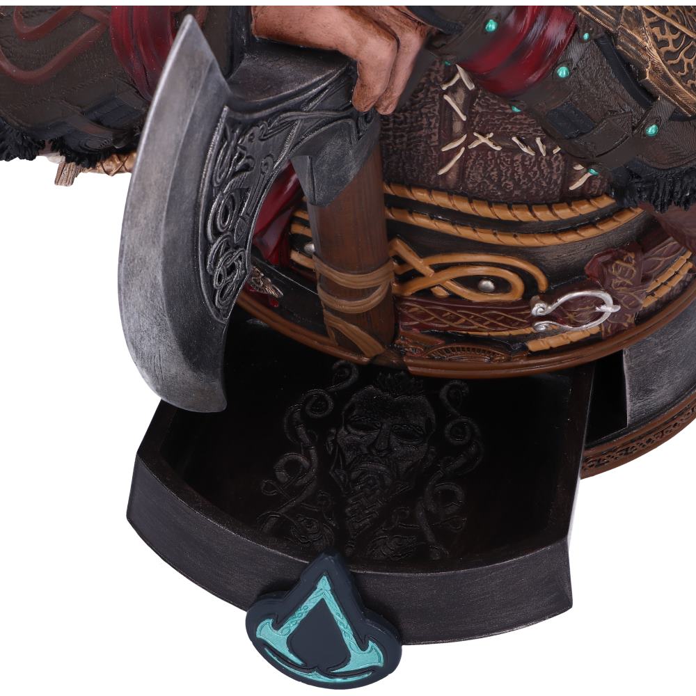 Hidden drawer compartment on Eivor Bust base