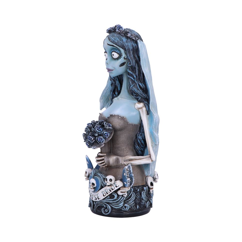 Side view of Gothic Emily bust from Tim Burton's Corpse Bride