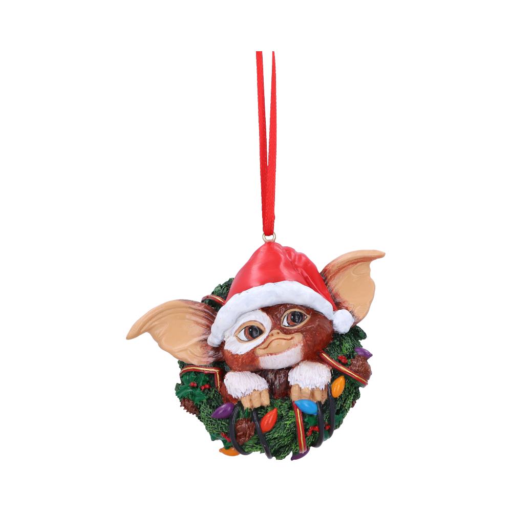 Gremlins™ Gizmo™ in Wreath Hanging Ornament 10cm – Official Christmas Decoration