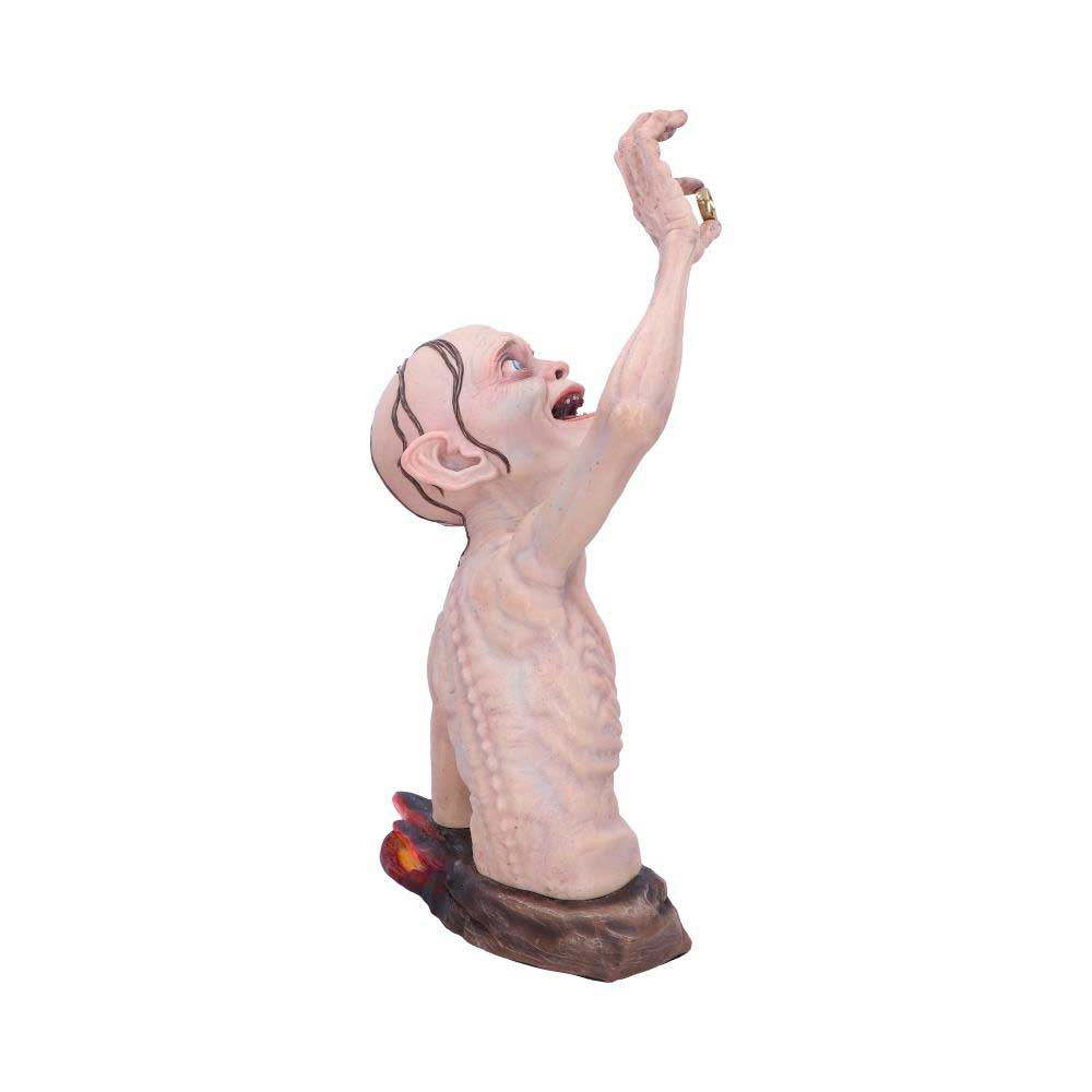 Detailed Gollum sculpture with Mount Doom base
