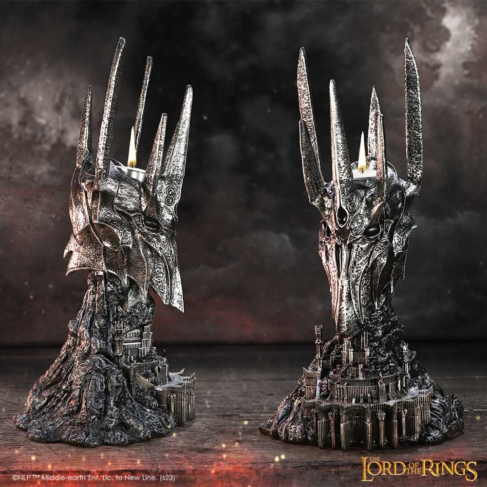 Hand-painted Sauron tea light holder collectible