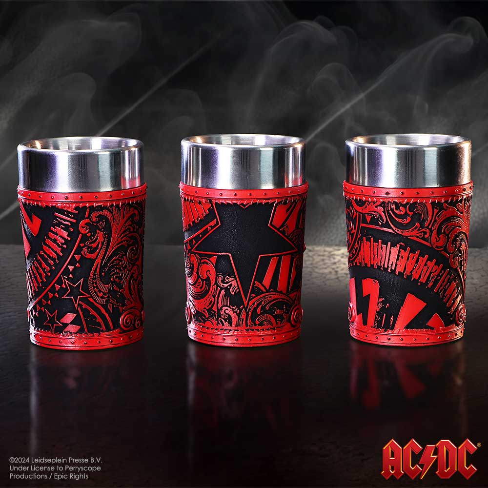 AC/DC Logo Shot Glass Set of 3 8.7cm