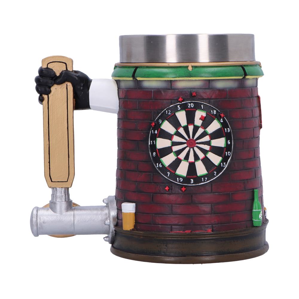 Back view of the Original Stormtrooper™ Bar Tankard showing pub scene detailing, beer tap handle, and hand-painted finish