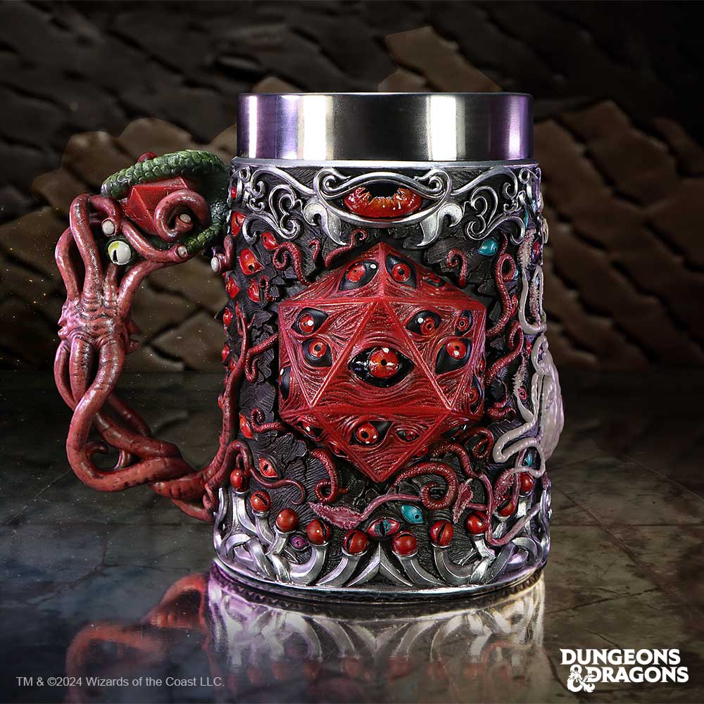 Hand-painted D&D Beholder themed tankard