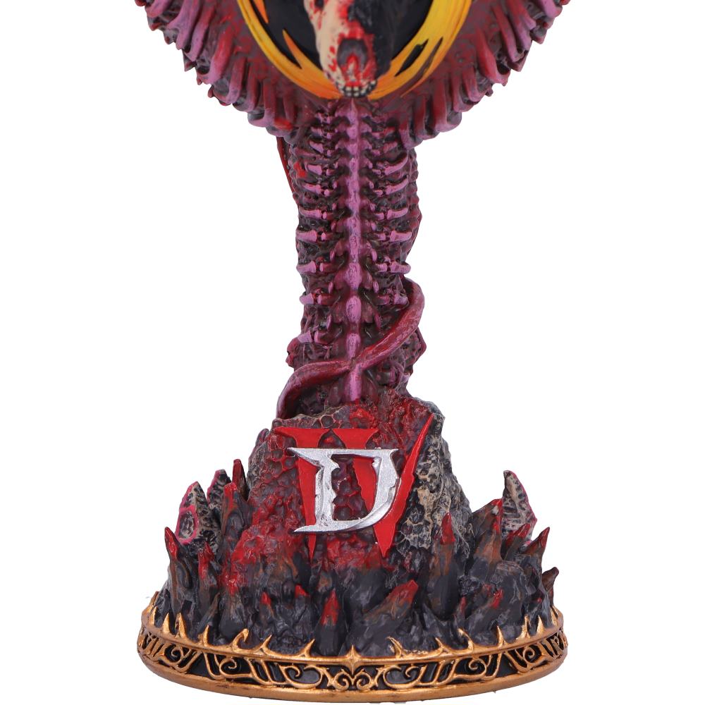 Spine stem and chained souls detail on Diablo goblet
