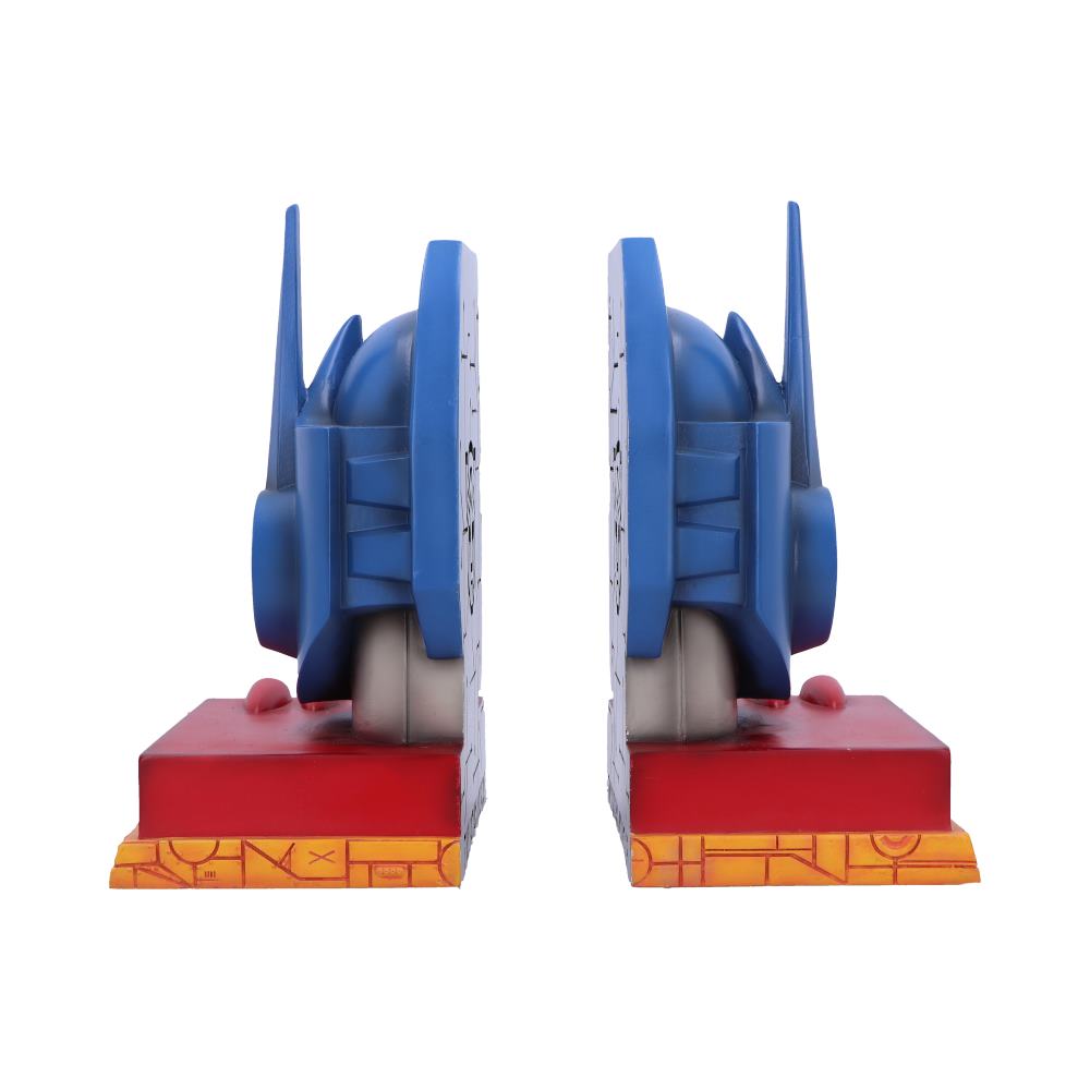 Back view of the Transformers™ Optimus Prime Bookends showing Cybertronian panel detailing and hand-painted finish