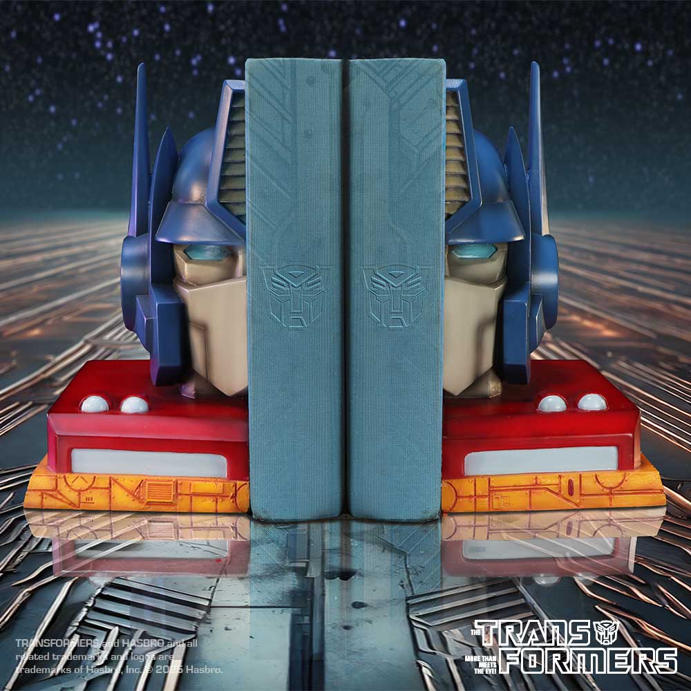 Official Optimus Prime shelf display bookends