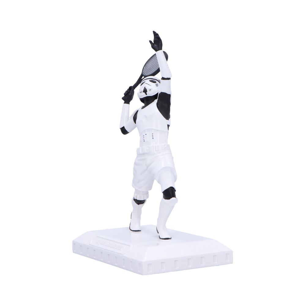 Side view of hand painted Stormtrooper Serve It sports collectible figurine