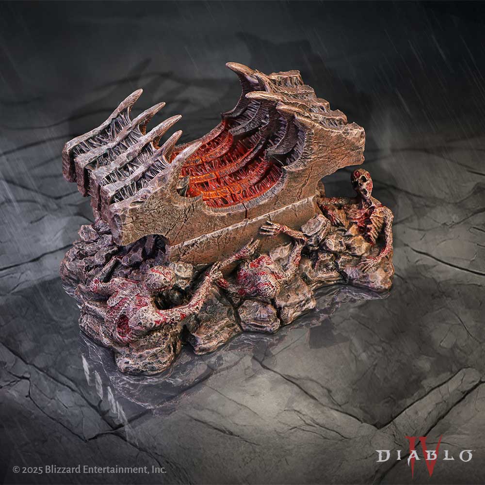Official Diablo IV Helltide collectible chest box on display