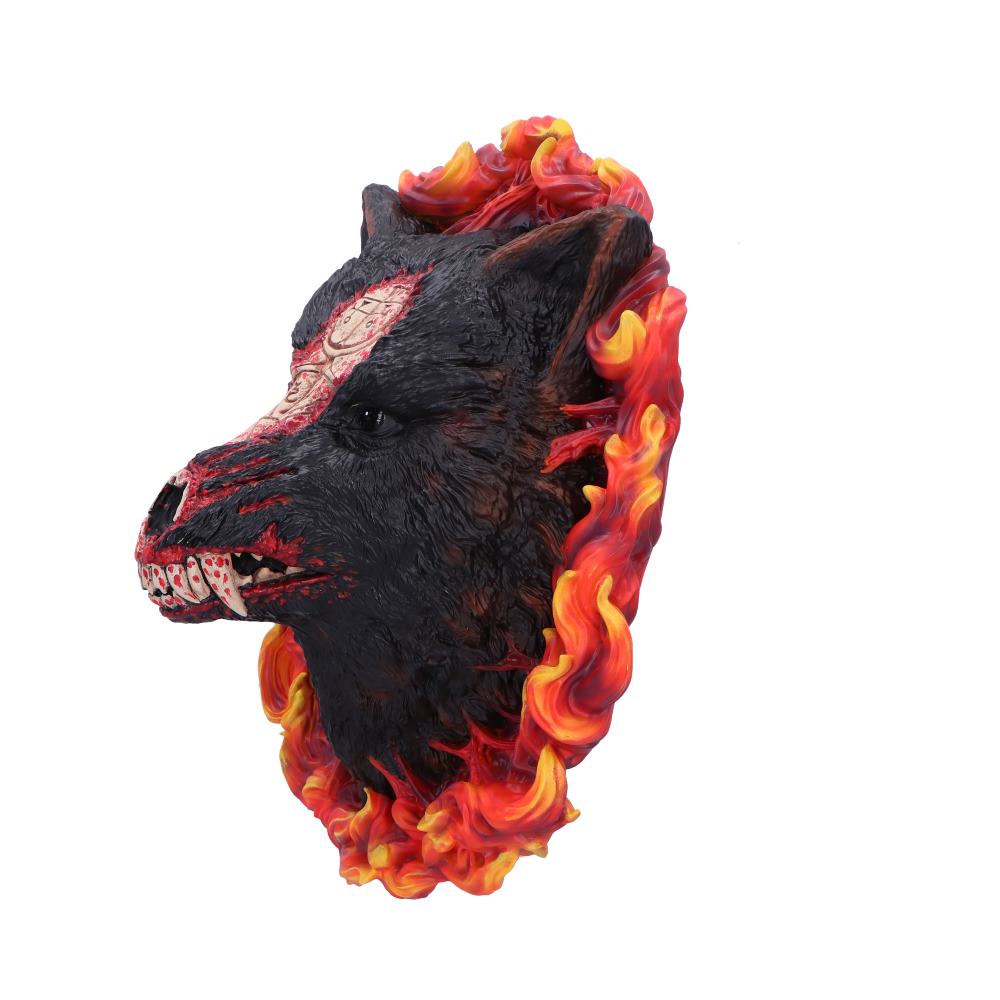 Side angle of Diablo IV Mephisto wall décor
