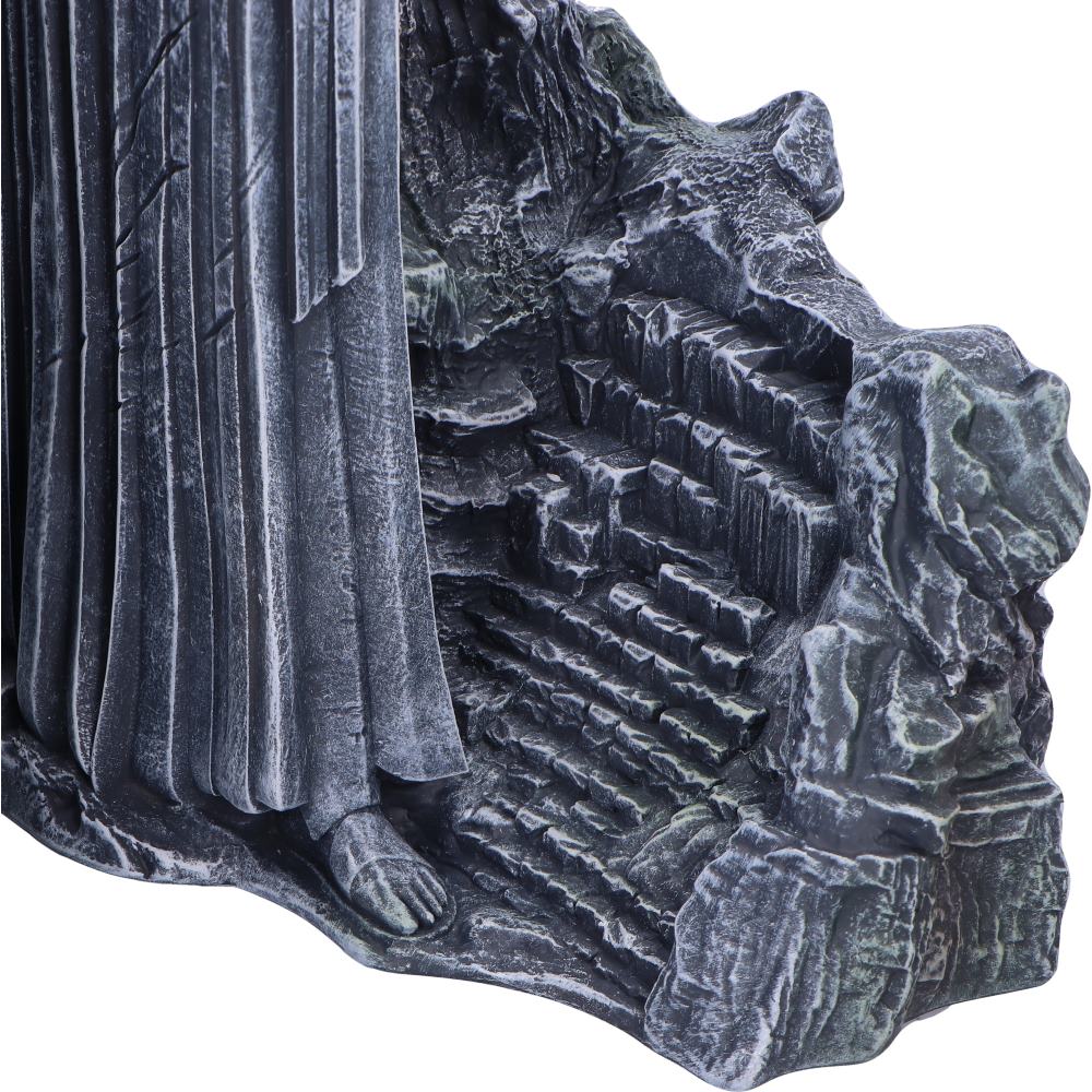 Carved stone base view of Gates of Argonath bookends