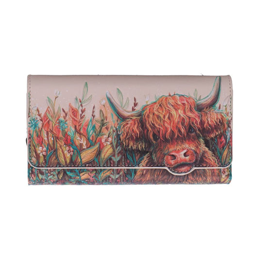 Highland Cow Embossed Purse 10cm