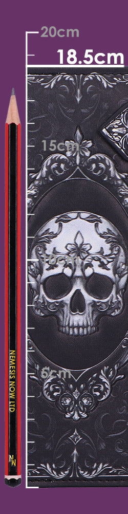 Baroque Skull Embossed Purse 18.5cm