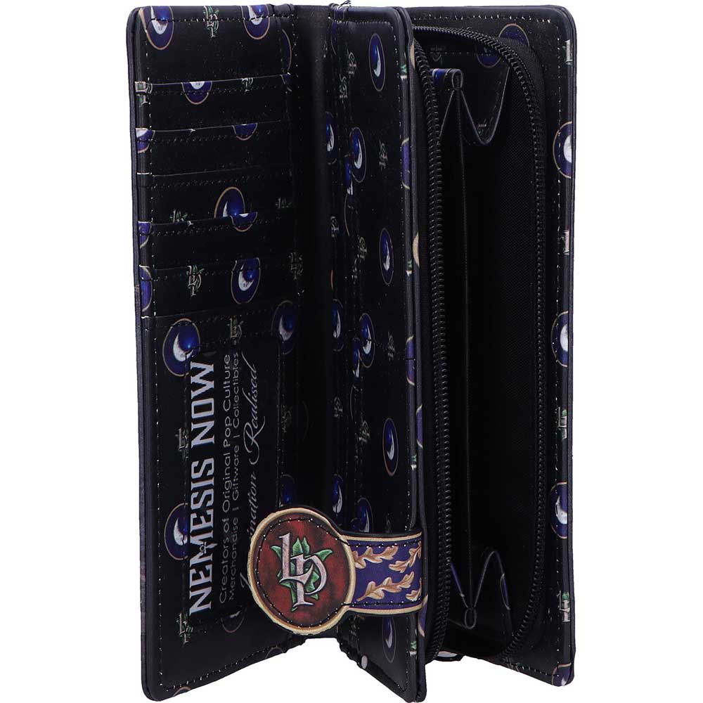 Gothic fantasy zip-around purse owl design