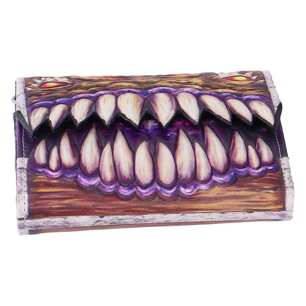Dungeons and Dragons Mimic wallet with embossed teeth design