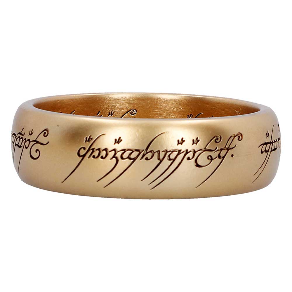 Official Lord of the Rings The One Ring Trinket Dish 10.8cm featuring the iconic Ring inscription, engraved map of Mordor, and a premium hand-painted gold-effect resin finish.