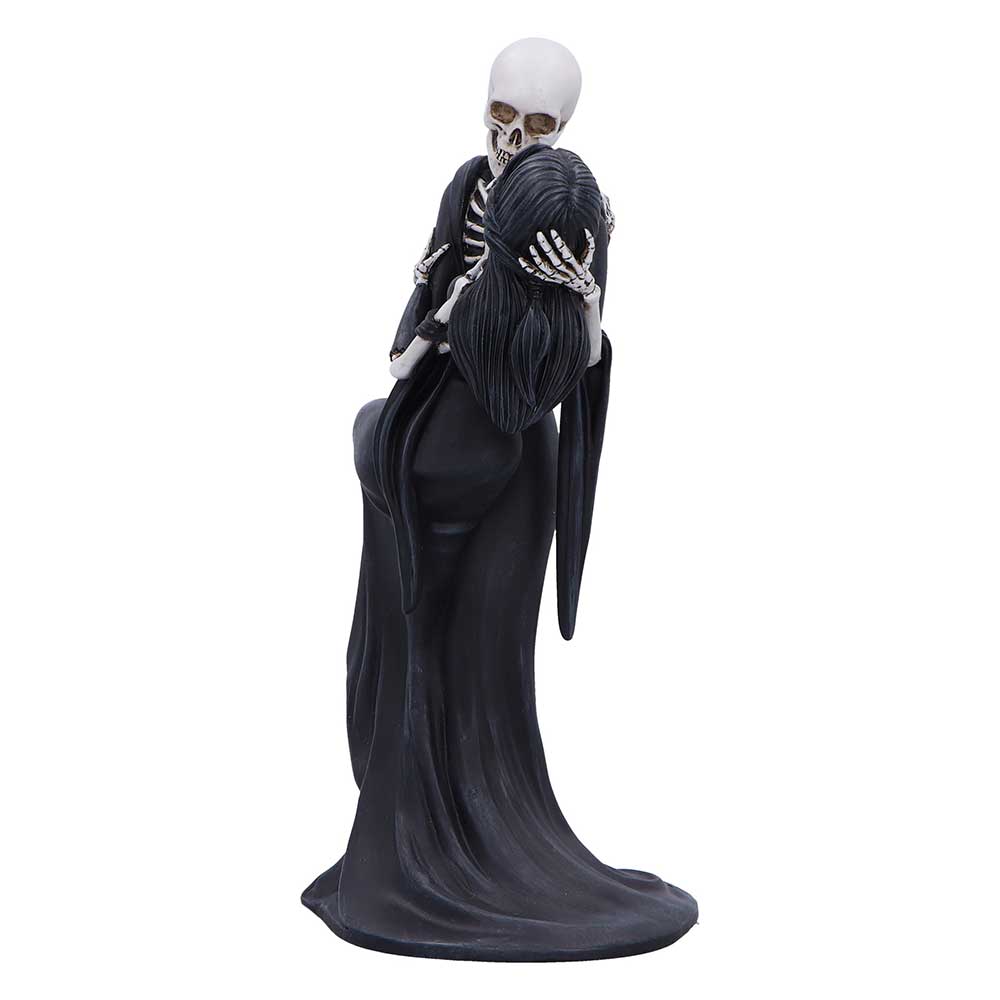 Skeletal figure in a flowing black dress