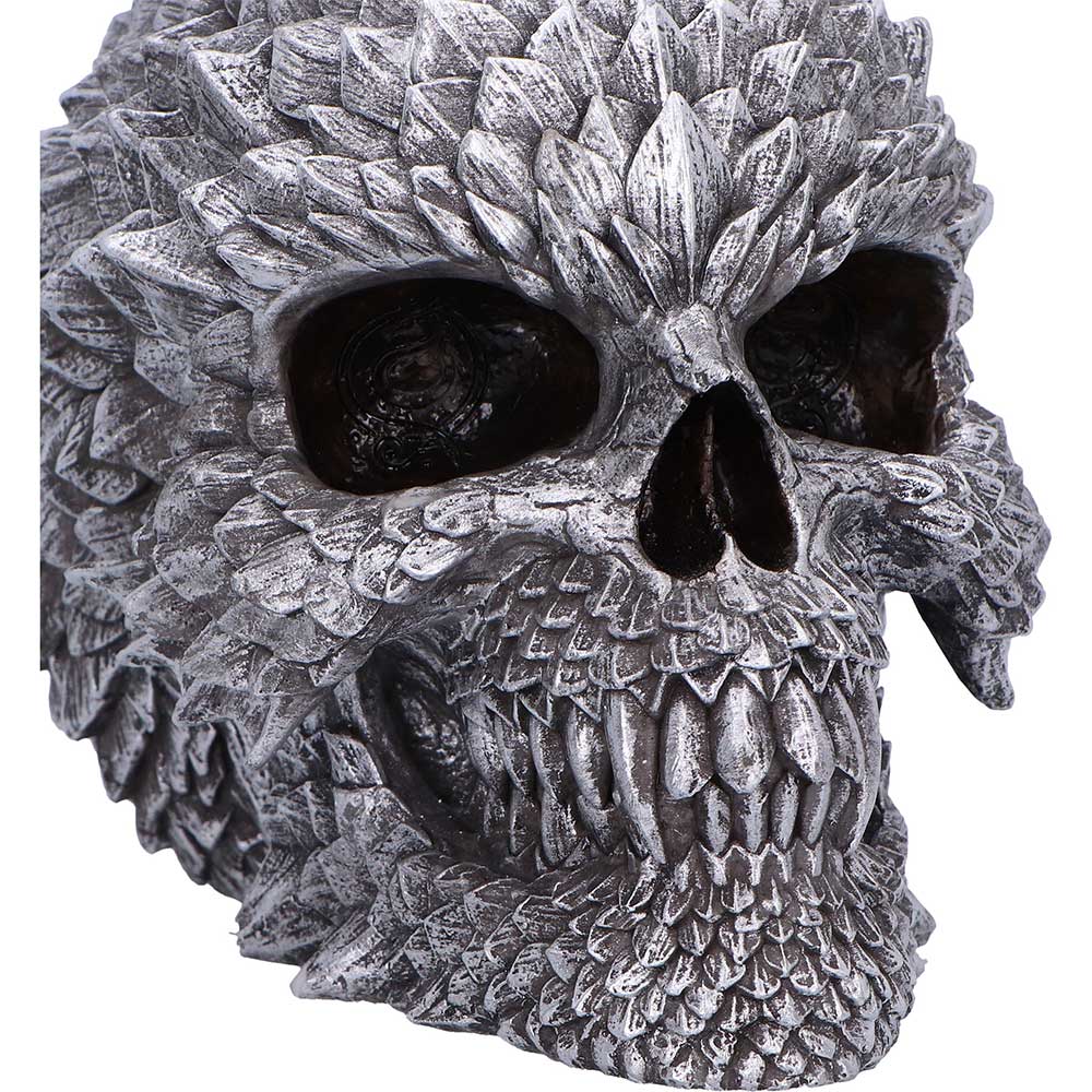 Close-up of Scaled Remains gothic skull texture and detailing